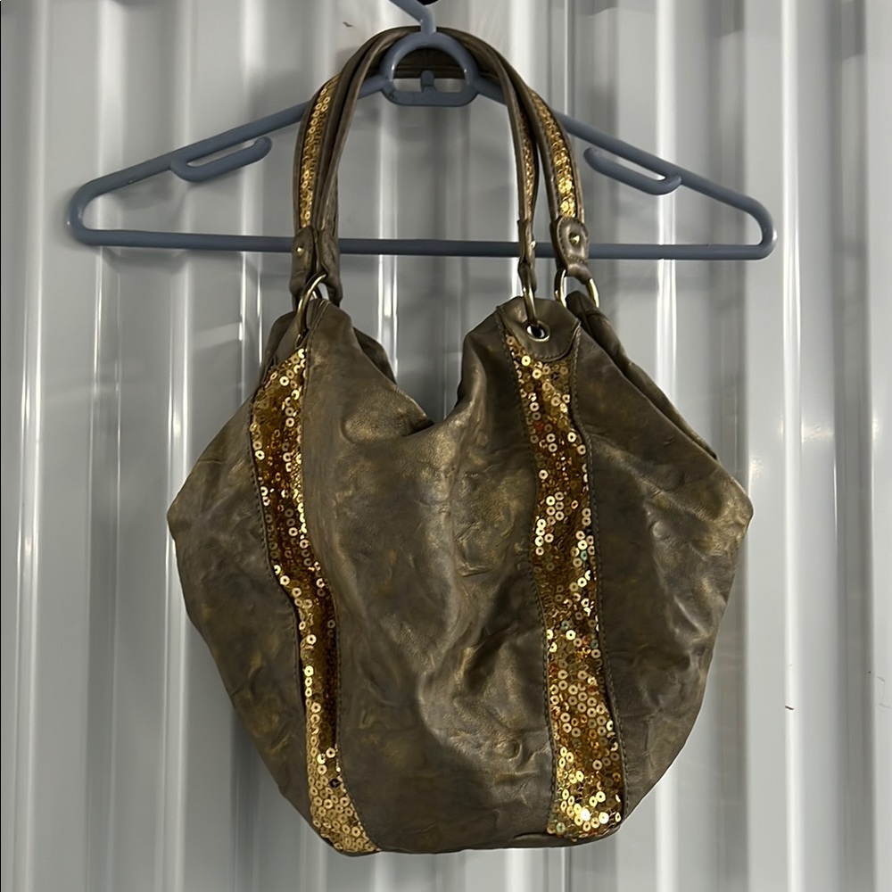 Elegant Sequin-Embellished Hobo Bag